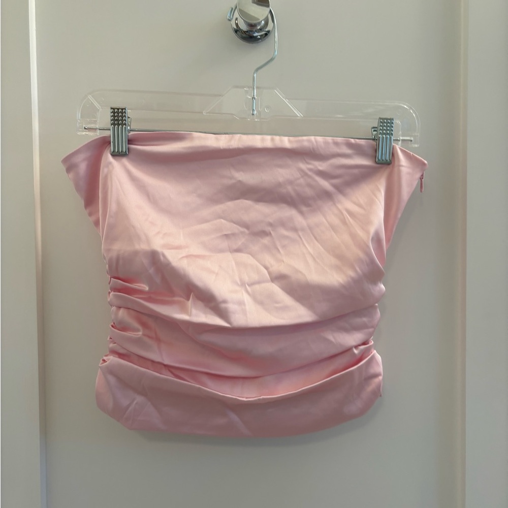 BEGINNING BOUTIQUE demetra satin tube top size 4 NWT